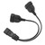 IEC320 C14 to 2 EU4.0 Cable 1 in 2 Out C14 Male to  Female Socket Y Splitter Power Cord for Desk Lamp Speaker 12.6in