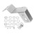 Antenna Bracket Stainless Steel Anti Theft Car Antenna Mount Set for Mitsubishi PAJERO V73 V93 V97Silver