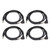 4Pcs AUX Cord 3.5mm Male to Male Auxiliary Sound Cable for Car Home Stereos Headphone Speaker
