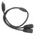 6 Pin DIN Male to 2 Female Sockets Splitter Cable Multifunctional 6 Pin DIN Extension Cable 1.6ft