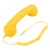 Retro Telephone Receiver Professional 3.5mm Plug Radiation Proof Wired Cellphone Handset for Smartphone PC Yellow