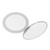 3.5in LED Makeup Mirror Portable 1X 2X Magnification 6500K Folding Handheld Double Sided Lighted Mirror for Travel White