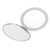 3.5in LED Makeup Mirror Portable 1X 2X Magnification 6500K Folding Handheld Double Sided Lighted Mirror for Travel White