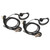 Two Way Radio Earpiece Universal K Head 2 Pin Electroplating Walkie Talkie Headset with Microphone 2pcs Set