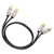 Audio Cable 2RCA Male to 2RCA Male Audio Cable with Aluminum Alloy Connector for Xbox 360Black 0.5m / 1.6ft