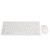 2.4G Wireless Keyboard Mouse Set with Keypad Protector USB Receiver for Notebook Office Gaming Plug and Play(White K‑03)