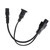 Power Plug Cable 30cm Y Shape IEC320 C6 Male to C13 and Nema 1‑15R Female Adapter Cable