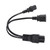 Power Plug Cable 30cm Y Shape IEC320 C6 Male to C13 and Nema 1‑15R Female Adapter Cable
