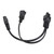 Power Plug Cable 30cm Y Shape IEC320 C6 Male to C13 and Nema 1‑15R Female Adapter Cable