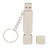 Whistle USB Flash Drives Aluminum Alloy Outdoor Waterproof USB Flash Disk USB2.0 Flash Memory Stick with KeychainSilver 128GB