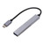 Expansion Dock TYPEC Mini Plug and Play USB2.0 USB 3.0 Hub 1 Drag 4 Expansion Dock(Grey )