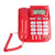 Corded Desktop Phone Wired Fixed Telephone with Big Ringtone Luminous Character Buttons R Key Function for Home Office