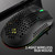 2.4G Wireless Gaming Mouse Rechargeable Mouse with RGB Light Effect 3 Adjustable movement speed Hollowed-out Honeycomb Design Black
