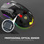2.4G Wireless Gaming Mouse Rechargeable Mouse with RGB Light Effect 3 Adjustable movement speed Hollowed-out Honeycomb Design Black