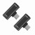2PCS TypeC Converter Splitter Dual 2 In 1 to Headphone USB Audio Charger Adapter Black(Black )
