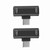 2PCS TypeC Converter Splitter Dual 2 In 1 to Headphone USB Audio Charger Adapter Black(Black )