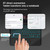 Wireless BT Keyboard Backlit USB Keypad with PU Leather Protecting Case for Tablet Compatible with  Air 4 10.9in/ Air5 10.9in/ Pro 11in 2018/ 11in 2020/ 11in 2021/ 11in 2022