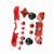 Full Button Sets Mod Replace Part for Microsoft Xbox One Controller 3.5mm Jack (Red)