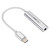 External Type C to 3.5mm Female Stereo Sound Card for Windows 98SE / ME / 2000 / XP / Server 2003 / Vista(Silver )