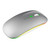 HXSJ Wireless Mouse Rechargeable for Windows/XP/Vista/Me 2.4G Colorful Light Office Supply M40Silver