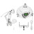MS-8315A EU Type Retro Style Landline Silver Plated Gemstone Home Office Telephone(Backlight)