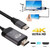 Type C to HDMI Cable 4K60hz Aluminum Shell Woven 2M USB C to HDTV for MacBook Pro 15 and 13 2017 / 2016