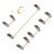 Mechanical Keyboard Stabilizer with GoldPlated Screws Computer Accessory for DIY 61/64/87(Transparent Black )