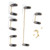Mechanical Keyboard Stabilizer with GoldPlated Screws Computer Accessory for DIY 61/64/87(Transparent Black )