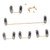 Mechanical Keyboard Stabilizer with GoldPlated Screws Computer Accessory for DIY 61/64/87(Transparent Black )