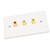 3 RCA Wall Plate Gold Plated 1080P Corrosion Resistant Multipurpose RCA Female Connector Wall Plate for Home Theater AV