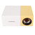 Mini Projector FHD 1080P HD Multimedia Interface USB AV Port Built in Stereo Speaker Low Noise Portable Projector for Outdoor Home Theater Movie White and Yellow US Plug