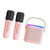 Karaoke Machine with Wireless Microphone Portable for Adults & Kids BT Karaoke Speaker RGB Lights Speaker Supports TF Card Type-C Headphone Auxin Monitoring for Party Meeting