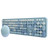 Wireless Keyboard Mouse Combo USB Drive Ergonomic Mechanical Hand Feel for Windows XP/win7/win8/win10Blue
