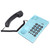 KXT504 Home Landline Multi Functional Battery Free Corded Telephone with Dual Magnetic Handset for Office Hotel(Blue )