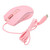Gaming Mouse USB2.0 4 Adjustable DPI RGB Backlit Ergonomic Design Optical Sensor Laptop Mouse for Gaming Office Home Pink
