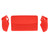 Remote Player Case Shock Absorbing Scratch Proof Soft Handheld Game Console Protective Cover for PS5 Portal Red