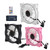 3Pcs Cooling Fans ARGB Controller 11 Fan Blades Silent Computer Air Cooler 1200rpm 12VBlack White Pink