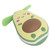 Mini Fan USB LED Rechargeable Cooling Accessory with Makeup Mirror for Desk HandheldYellow Avocado Fan
