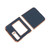 Leather Phone Case for Moto Razr 2022 Protective Phone Case Cover Scratch Proof Shock Proof Upper Lower Split Phone Case Blue