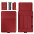 Laptop Stand Bag Portable Lightweight Ultra Thin Foldable PU Laptop Sleeve Case for 13in 14in Red for 13 14in