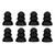 8pcs Hearing Aid Ear Tips 3 Layer Soft Silicone Replacement BTE ITE Pocket Hearing Aids Earplug DomesBlack