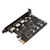 PCI Express Adapter Card USB3.1 High Speed 5Gbps 5 Ports External PCIe Network Adapter for Windows for OS X