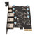 PCI Express Adapter Card USB3.1 High Speed 5Gbps 5 Ports External PCIe Network Adapter for Windows for OS X