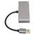 USB3.0 to High Definition Multimedia Interface VGA Adapter USB Split Screen 1080P Free Drive Silver Gray 3 In1 Hub
