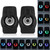 FT-185 Mini USB LED Speaker Portable Loudspeaker Music Player for Desktop LaptopBlack