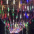 Outdoor led meteor shower lamp solar meteor shower lamp colorful lamp festival garden decoration lighting hanging tree lantern White light 30CM [a set of 8] plug-in models