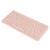 Wireless Keyboard 78 Keys Round Keycaps Slim Compact Retro Quiet Bluetooth Keyboard for Home Office Travelling Pink