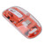 Transparent Computer Mouse 2.4G BT1 BT2 Tri Mode USB Rechargeable Wireless Bluetooth Mouse with USB Receiver for Laptop Orange