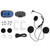 Motorcycle Helmet Headphone Detachable 1100mAh Battery Bluetooth 5.0 Headset for RidersBlue
