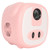 Mini Portable Projector 1080P High Definition Home Theater Projector for Android 9.0 1G 8G for Outdoor Movie Camping Pink US Plug